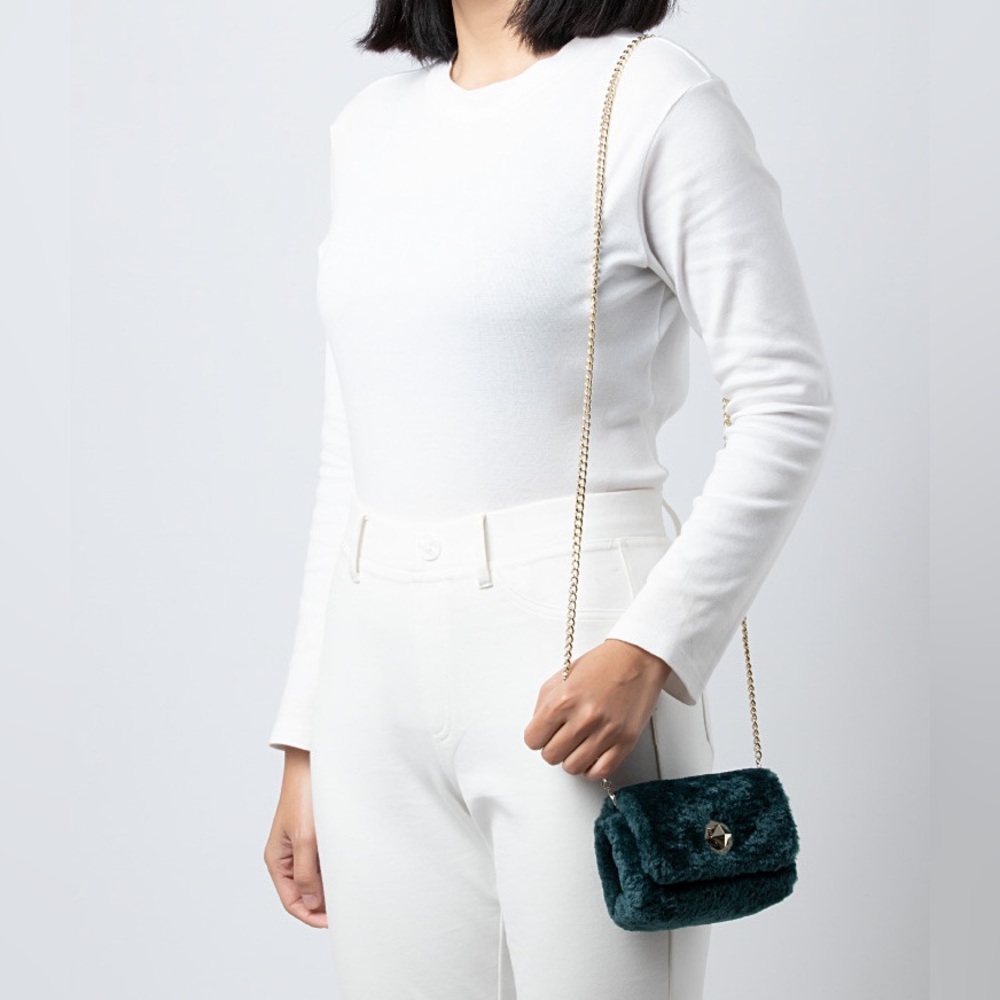 NWT! $169 MSRP kate spade Audrey Faux Shearling Micro Crossbody - Picture 3 of 13